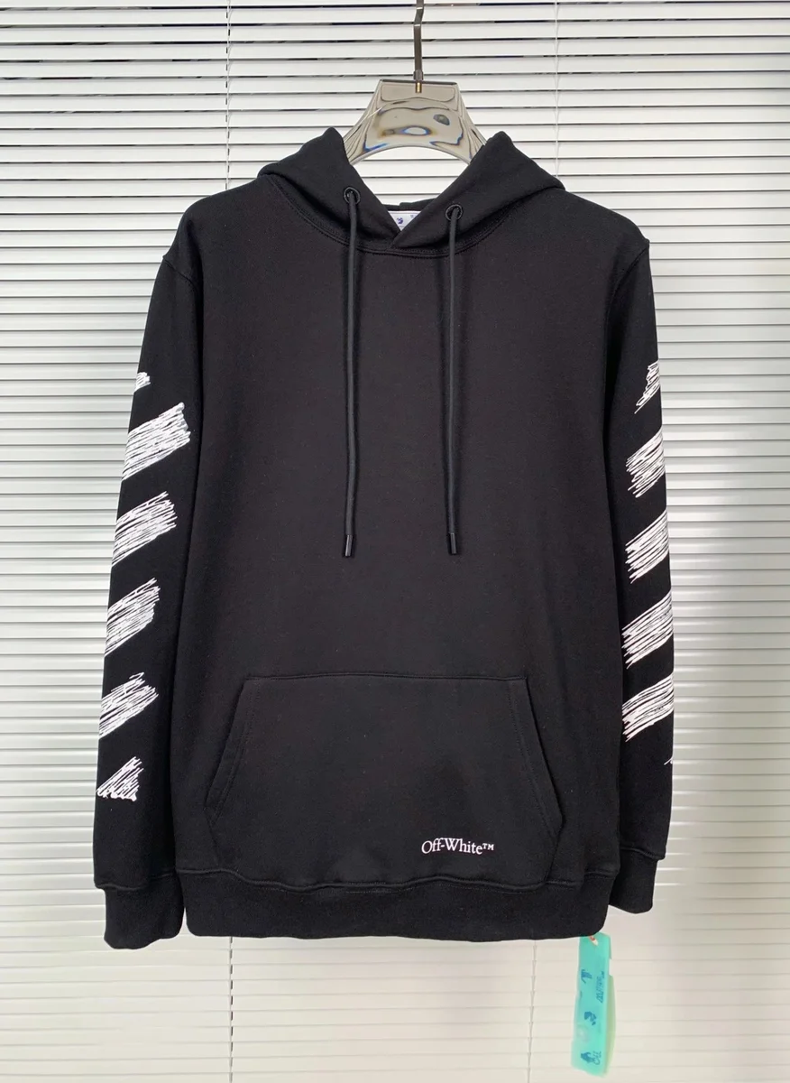 Off-White Black Diagonal Stripe Hoodie