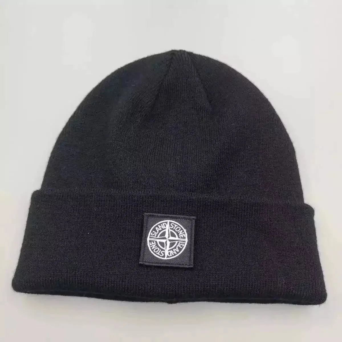 Stone Island Black Beanie Hat