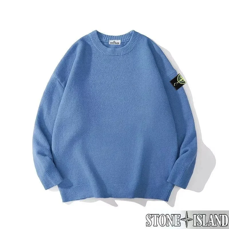 Stone Island 68-15 Blue Knit Sweater