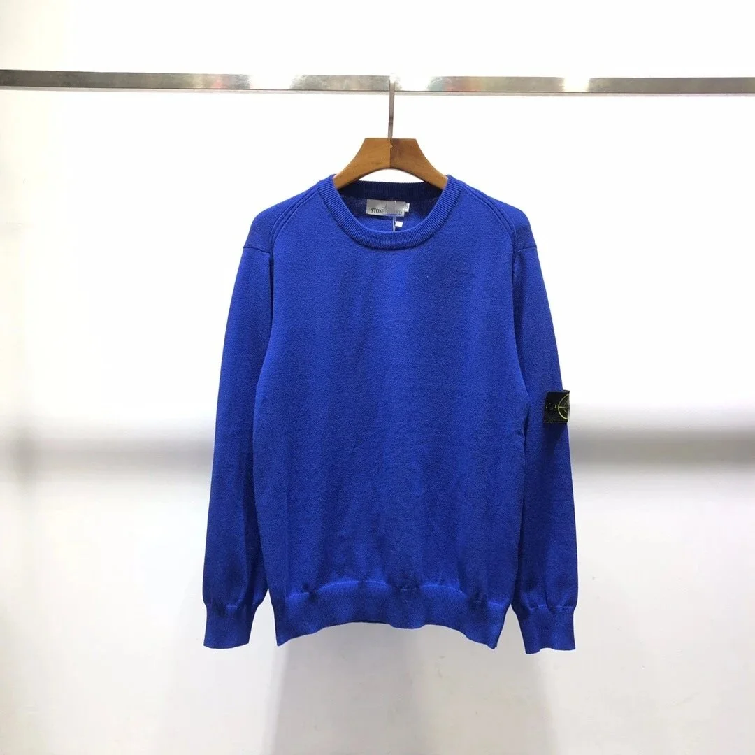 Stone Island Shadow Project Blue Crew Neck Sweater