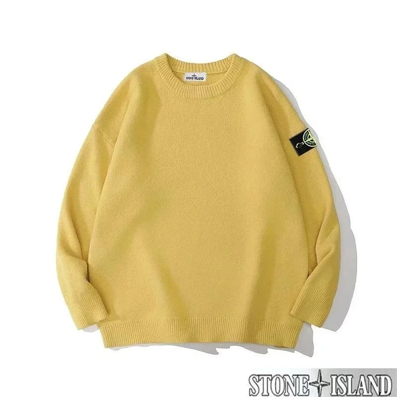 Stone Island 68-15 Yellow Crewneck Sweater