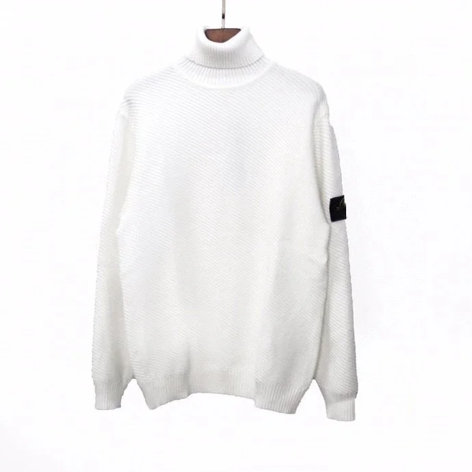 Stone Island 68-15 White Turtleneck Sweater