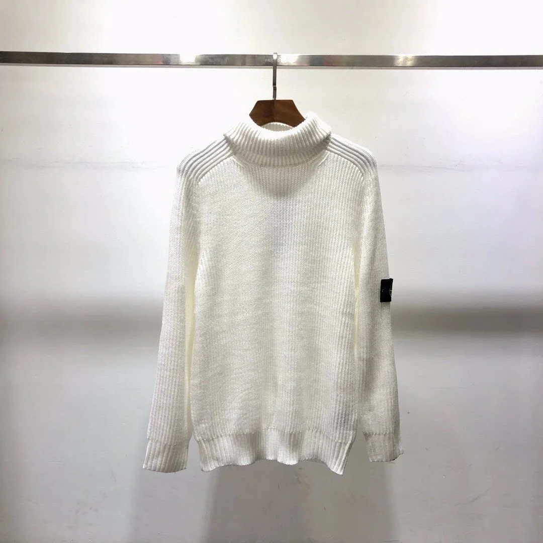 Stone Island 68-15 White Turtleneck Sweater