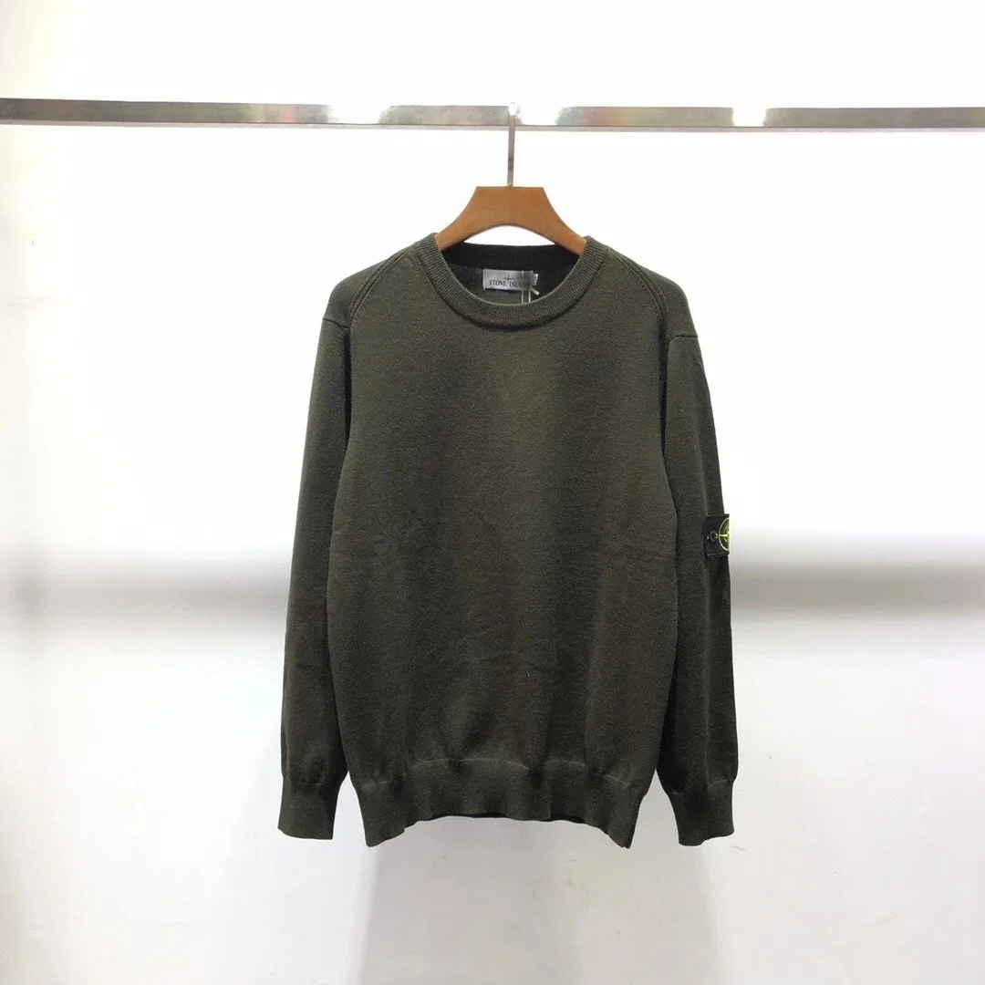 Stone Island 68-15 Olive Crew Neck Sweater