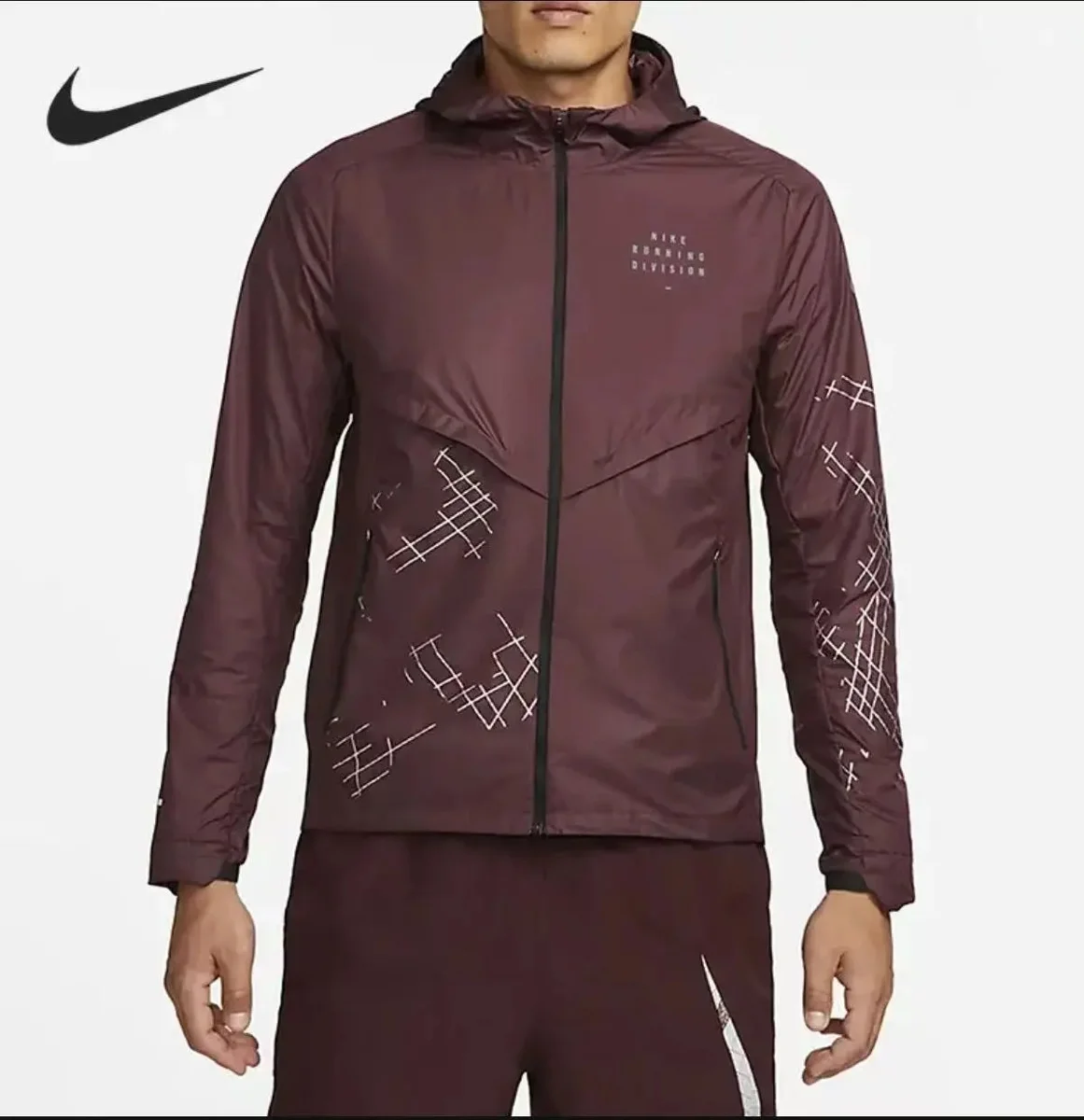 Nike Running Division Red Lightweight Jacket