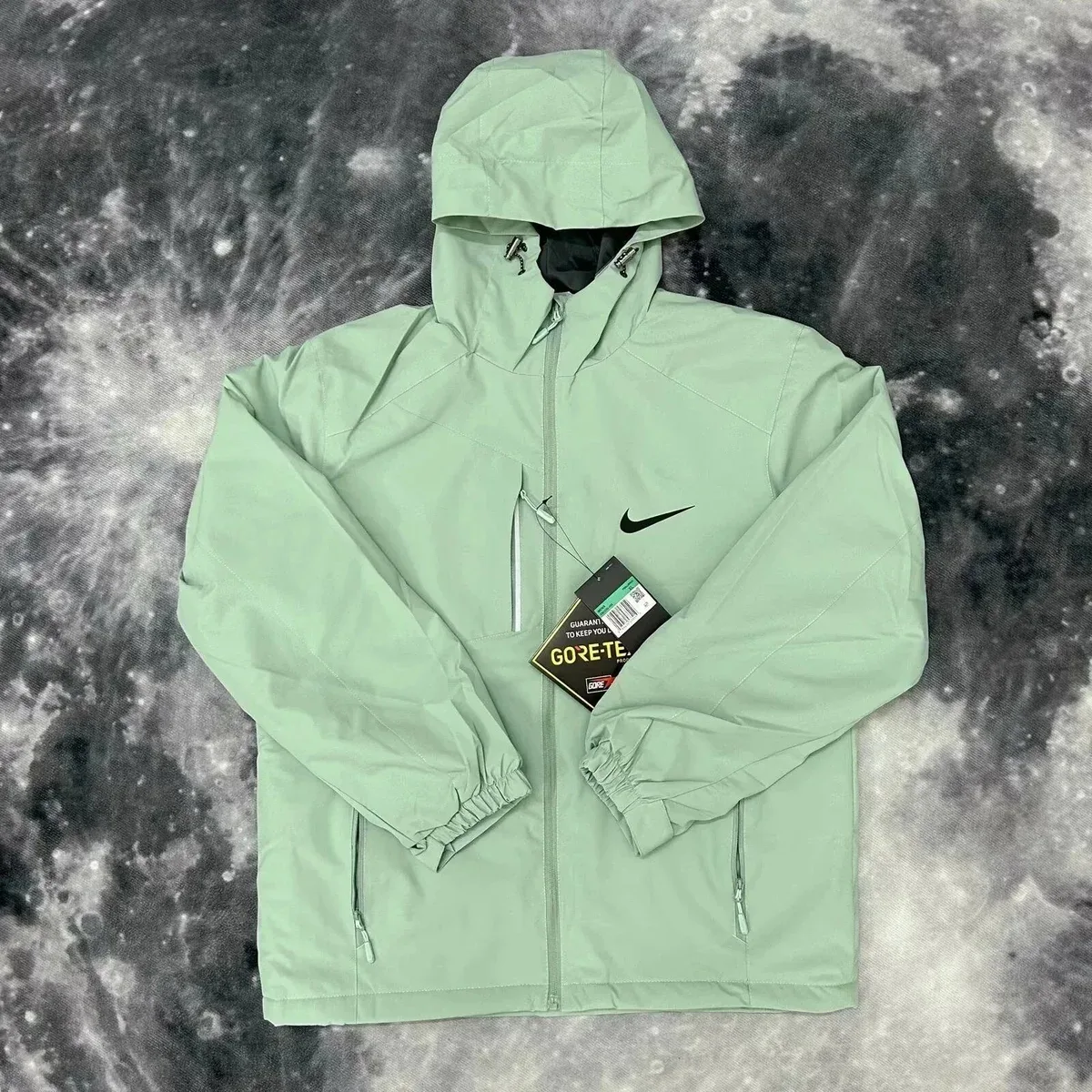 Nike Jacket 4 Light Green Hooded Raincoat