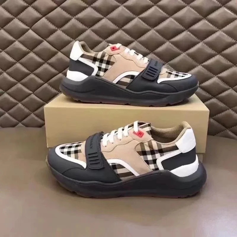 Burberry Checkered Sneakers Beige/Black Shoes