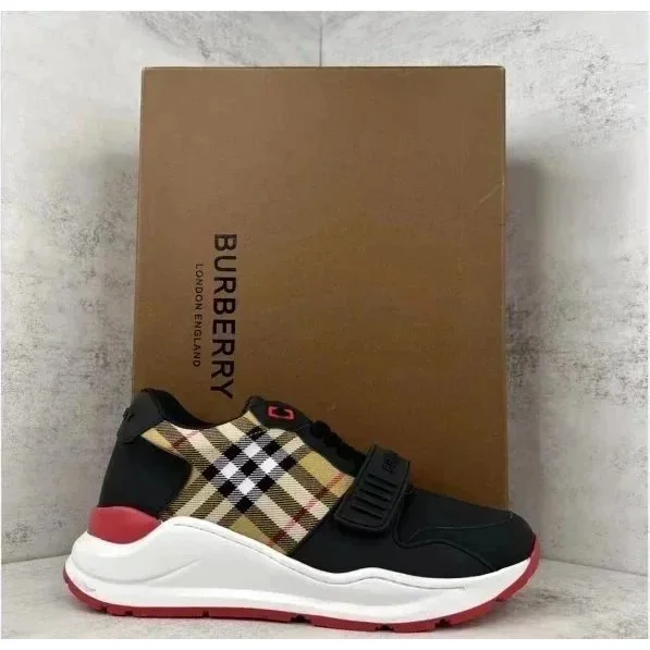 Burberry Classic Check Velcro Sneakers Black/Beige