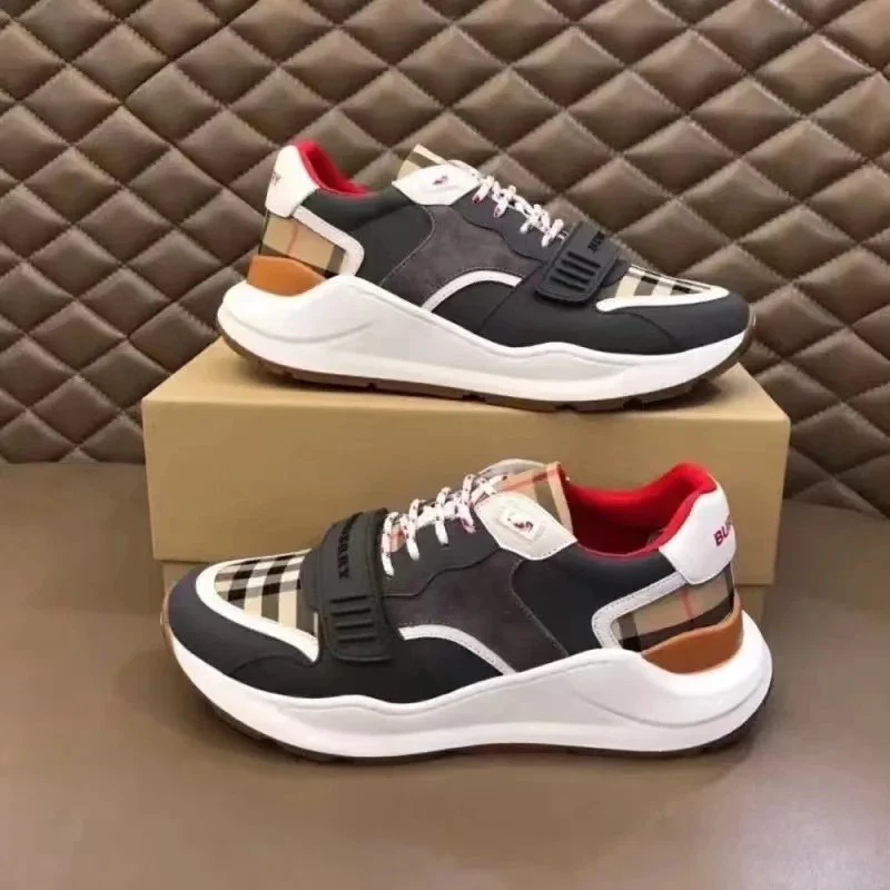 Burberry Check Panel Sneakers Black/Red Product Type