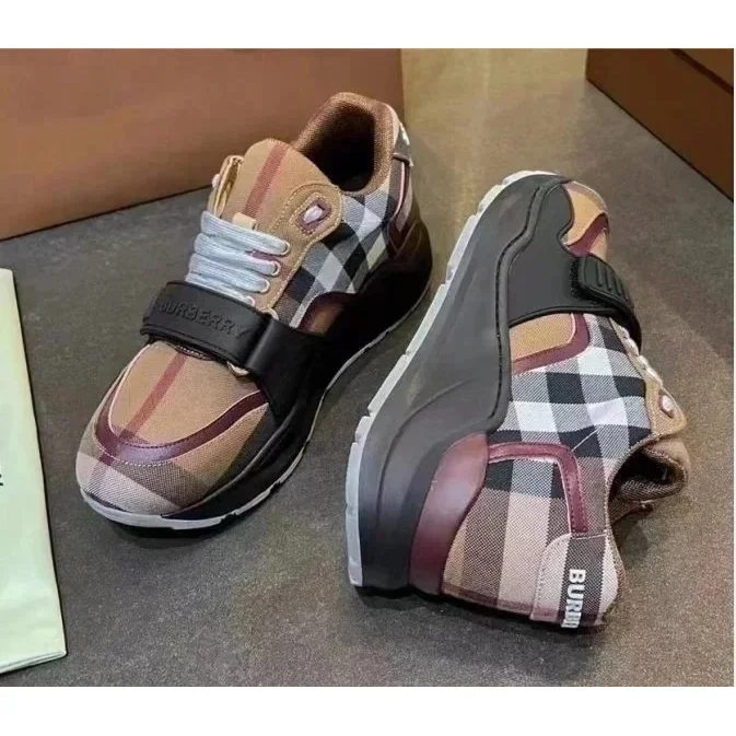 Burberry Checkered Velcro Sneakers