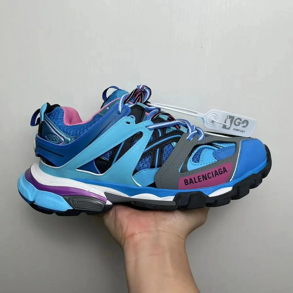 Balenciaga Track.3.0 Blue/Pink Sneakers