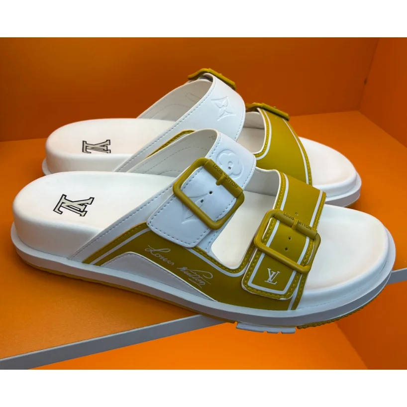 Louis Vuitton Tabi White & Mustard Sandals