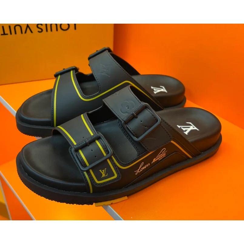 Louis Vuitton Tabi Black & Yellow Sandals