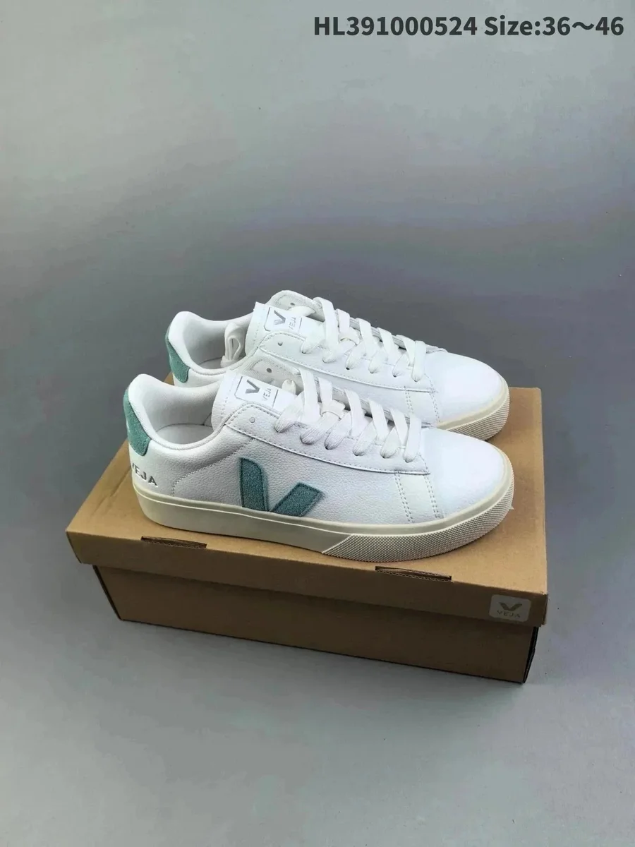 Veja V-10 White/Turquoise Sneakers