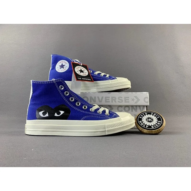 Comme des Garçons Play Chuck Taylor Blue Sneakers
