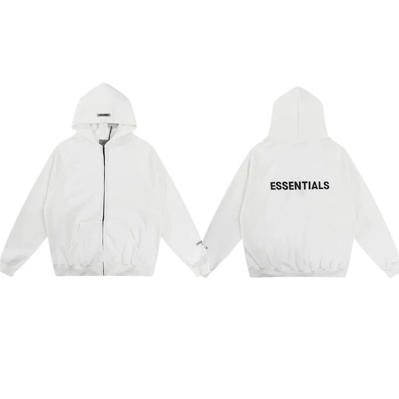 Fear of God Essentials 04 ZIP White Hoodie