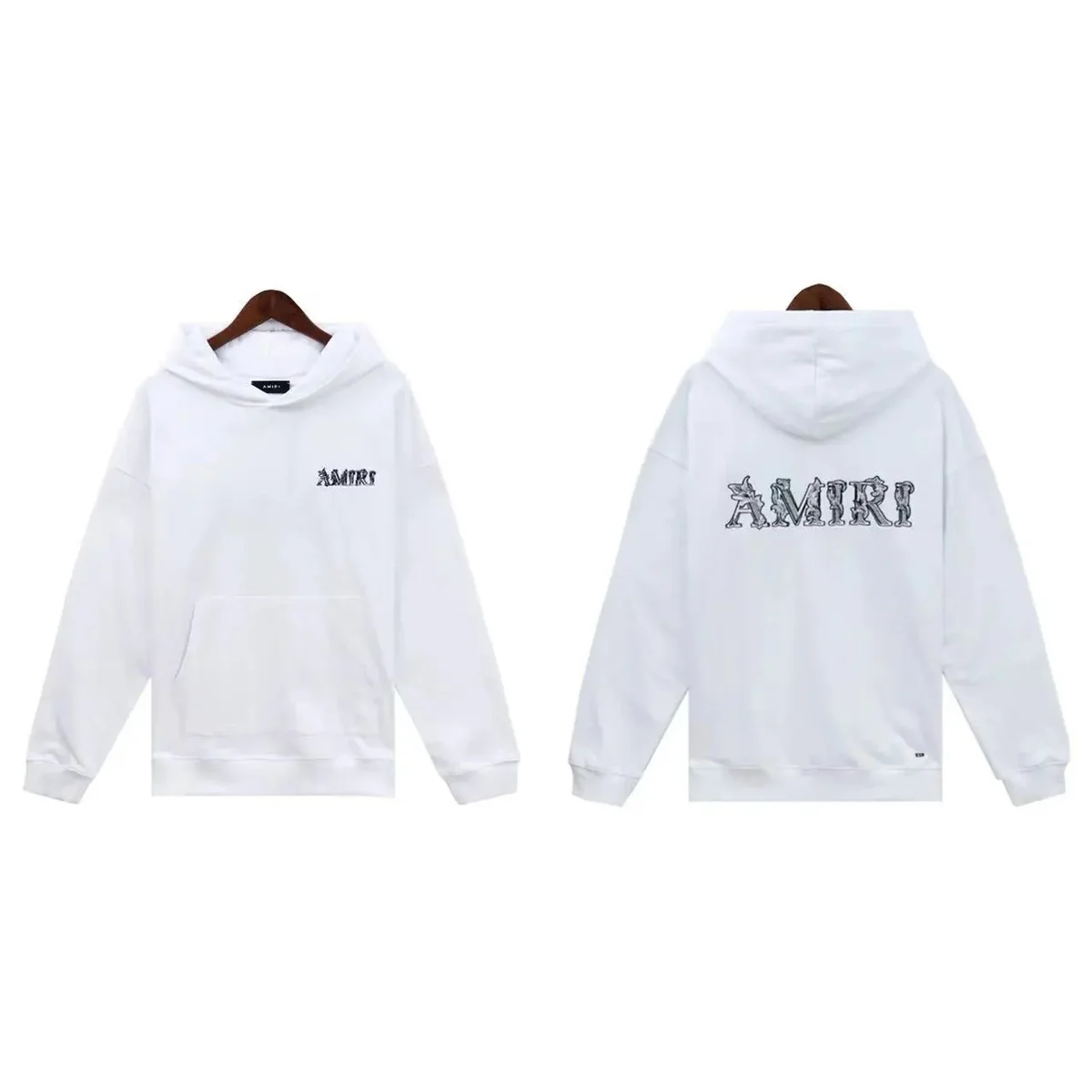 Amiri White AMIRI Logo Hoodie