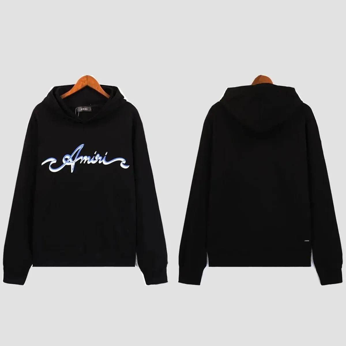 Amiri Black Script Hoodie Sweatshirt