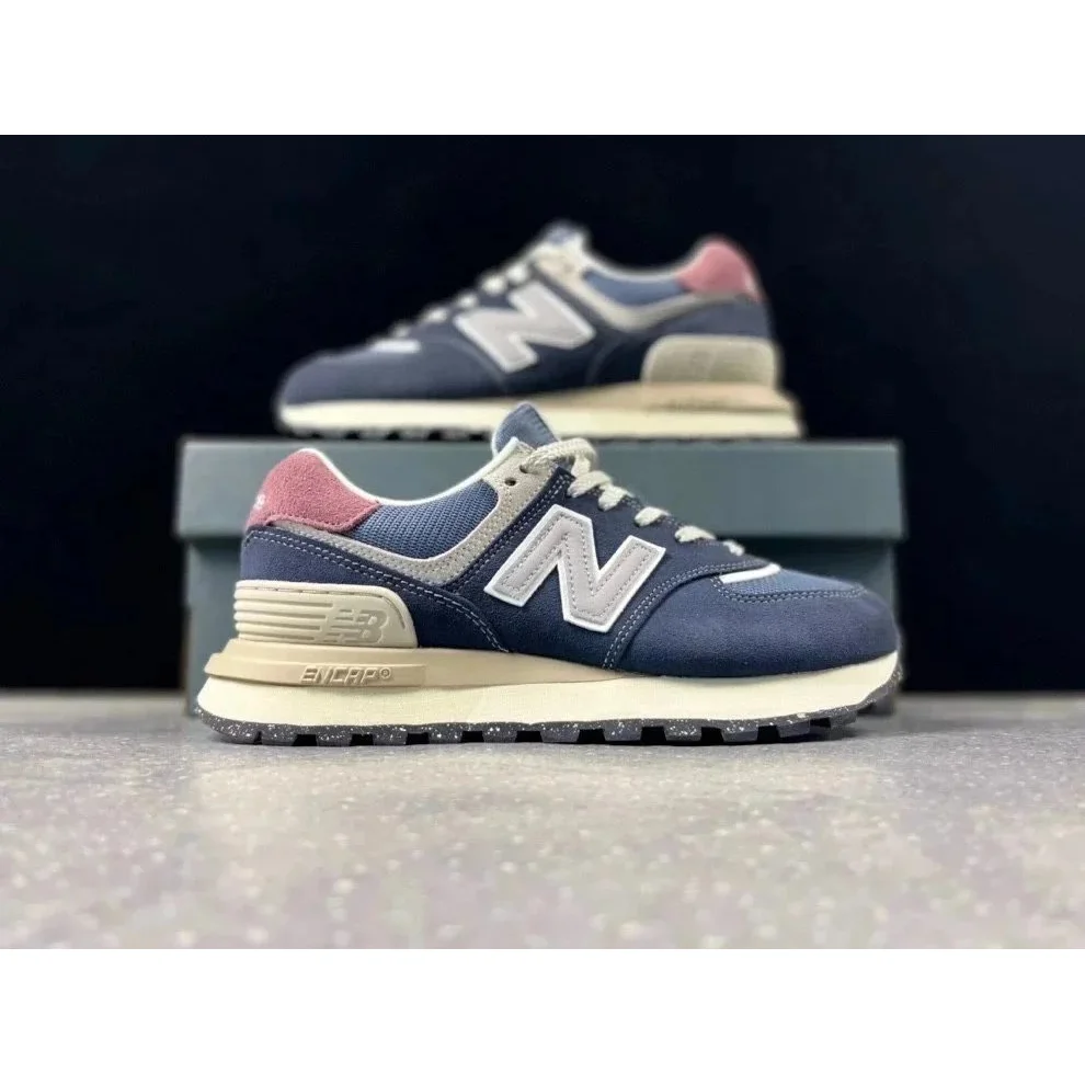 New Balance 574 Navy/Pink Sneakers