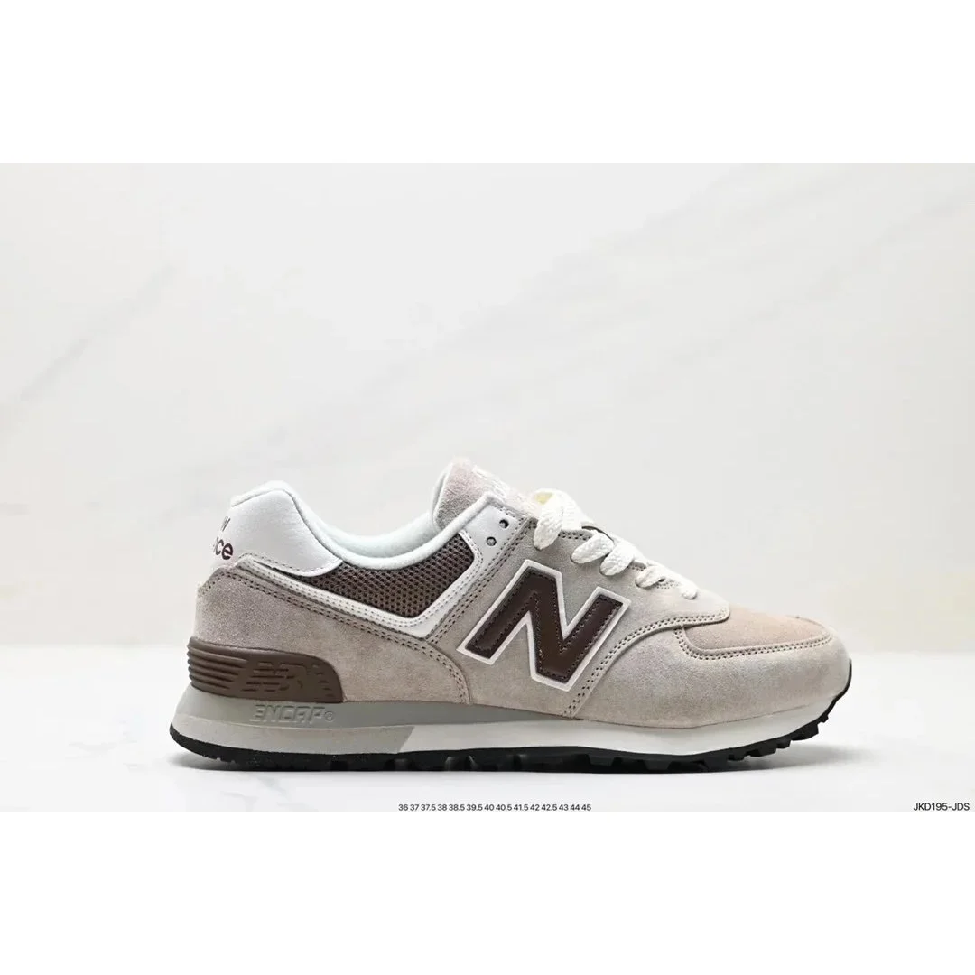 New Balance 574 Sail/University Red Sneakers