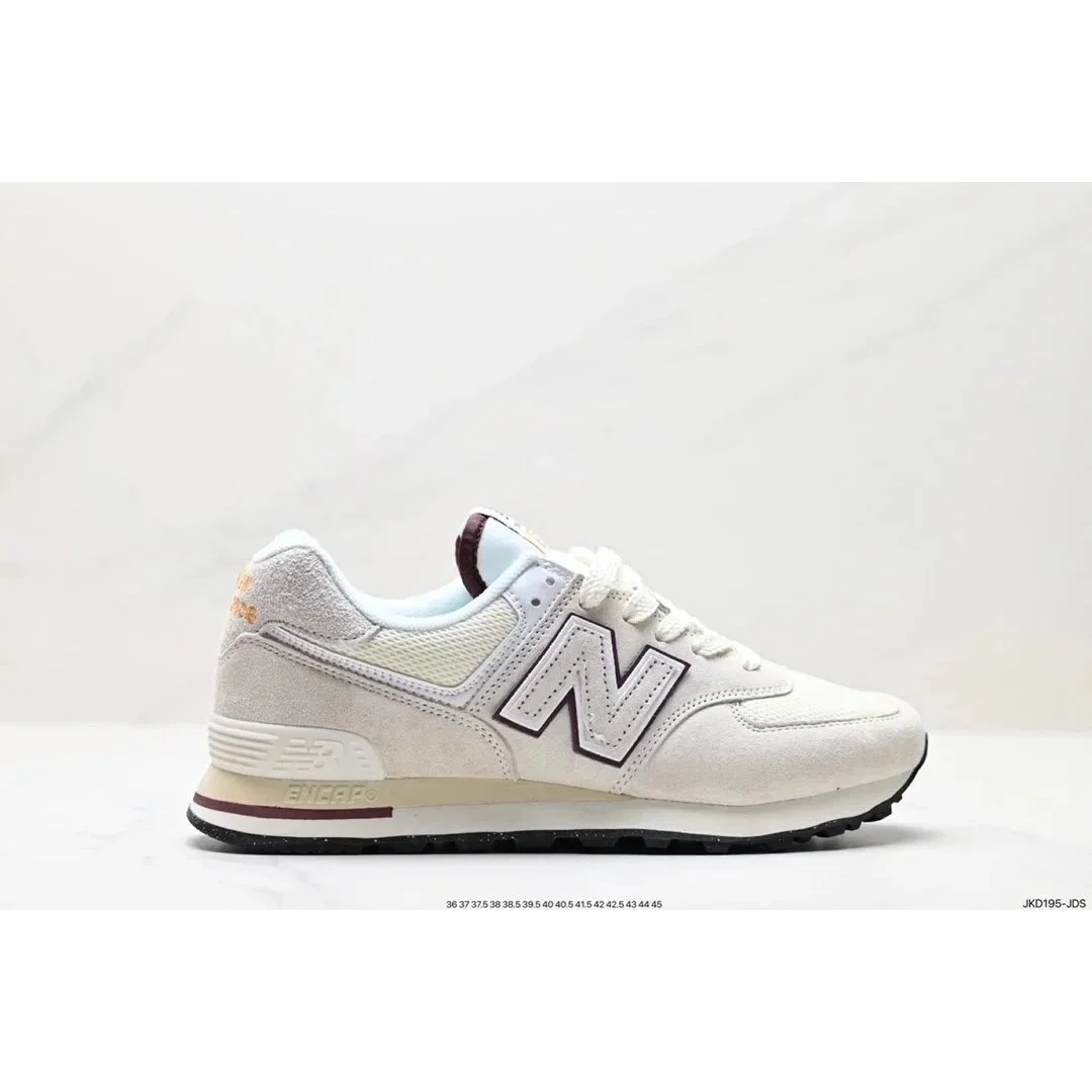 New Balance 574 Sail/University Red Sneakers