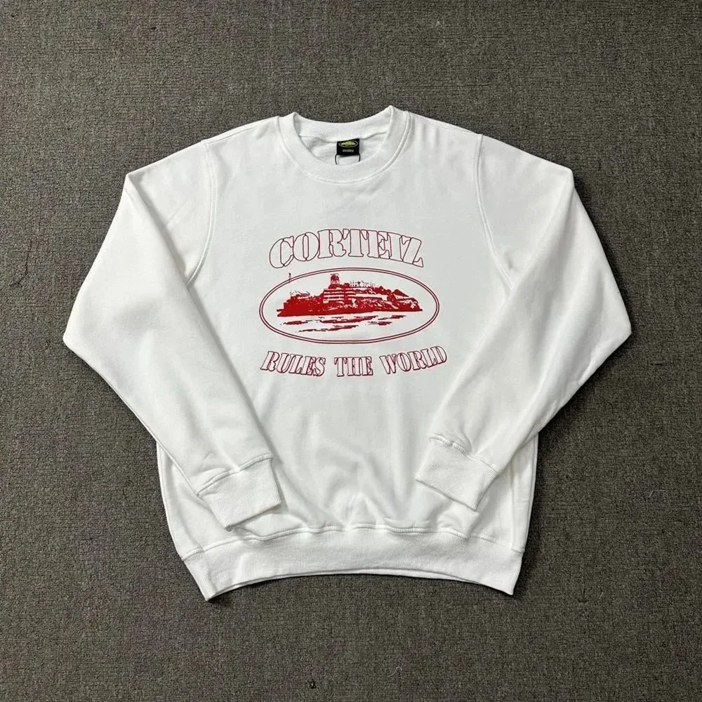 Cortez Rules The World White Crewneck Sweatshirt