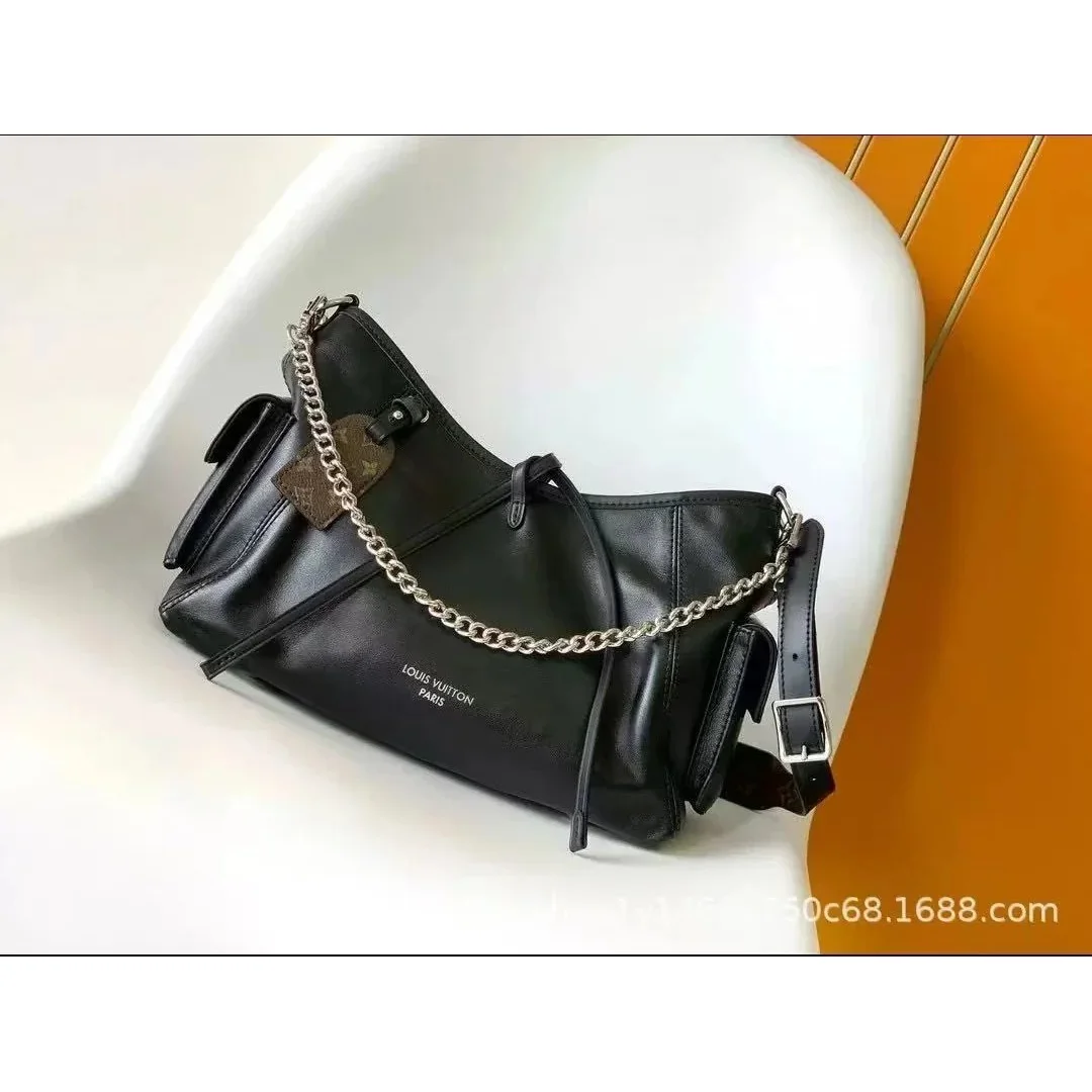 Louis Vuitton Tabi Monogram Leather Shoulder Bag Black