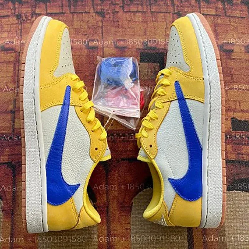 Nike Air Force 1 Sail/Yellow/Blue Sneakers