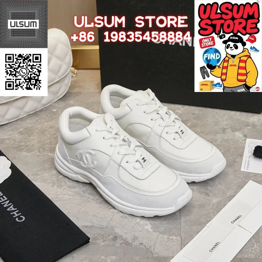 Chanel Runners White Leather Sneakers
