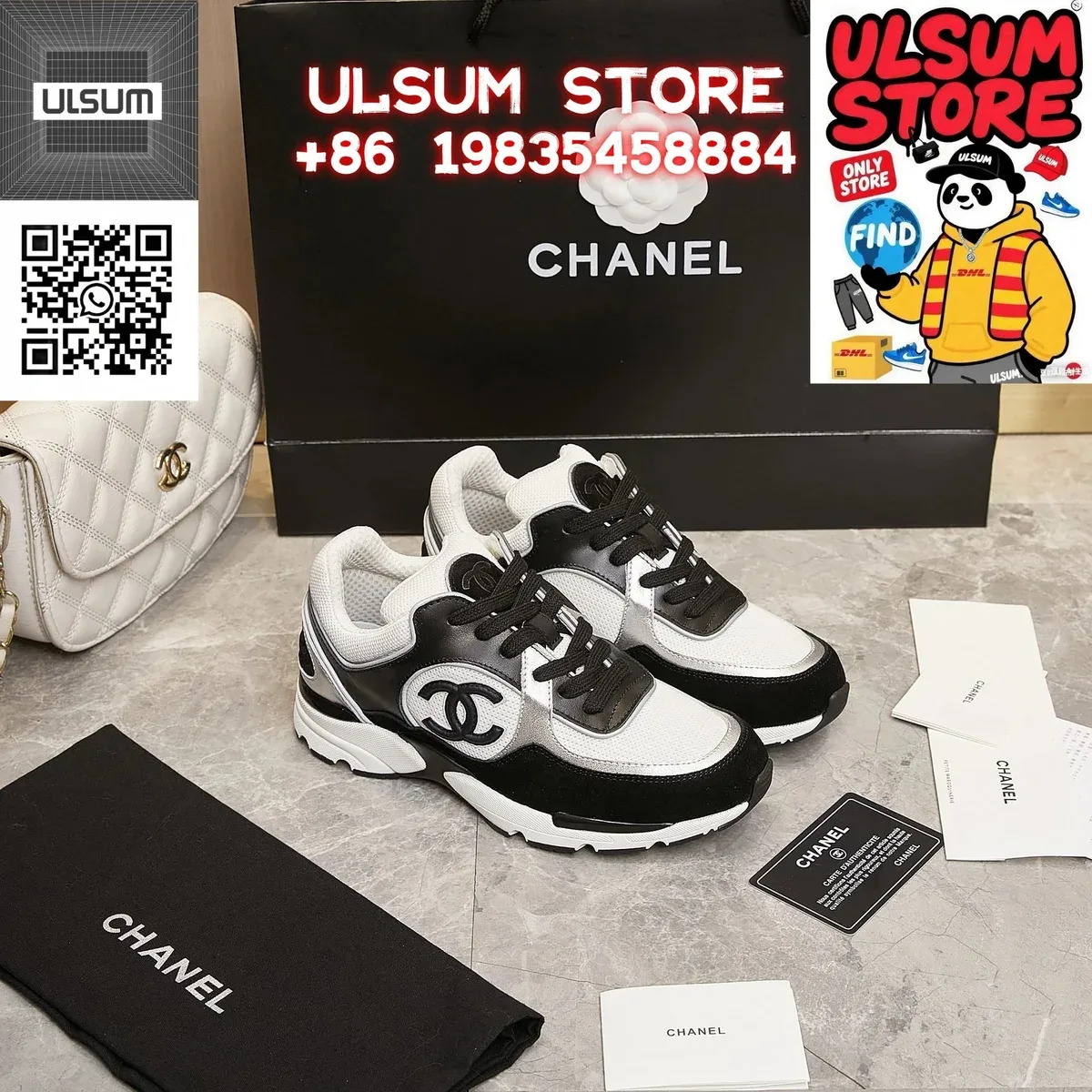 Chanel Runners Black & White Sneakers