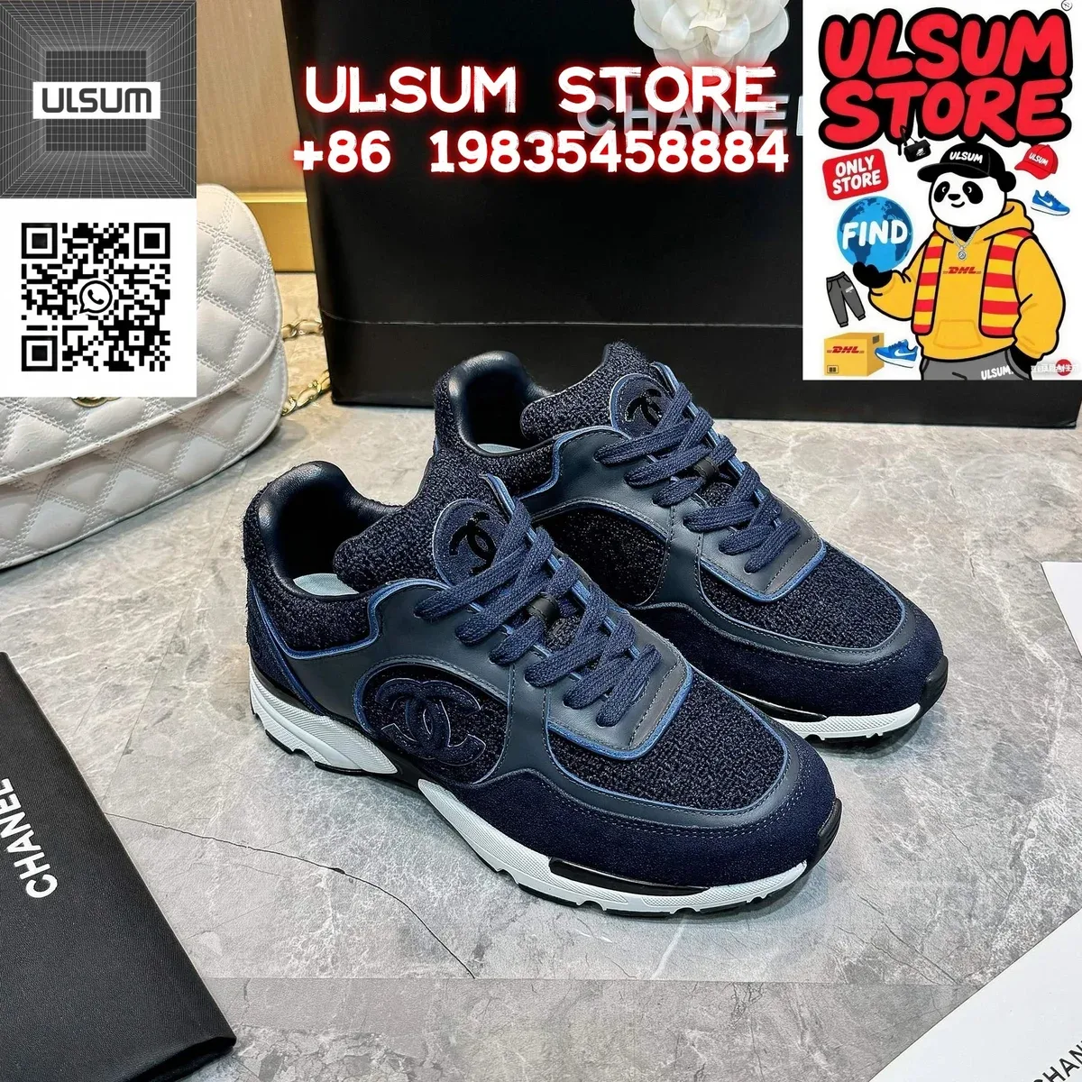 Chanel Runners Navy Blue Sneakers