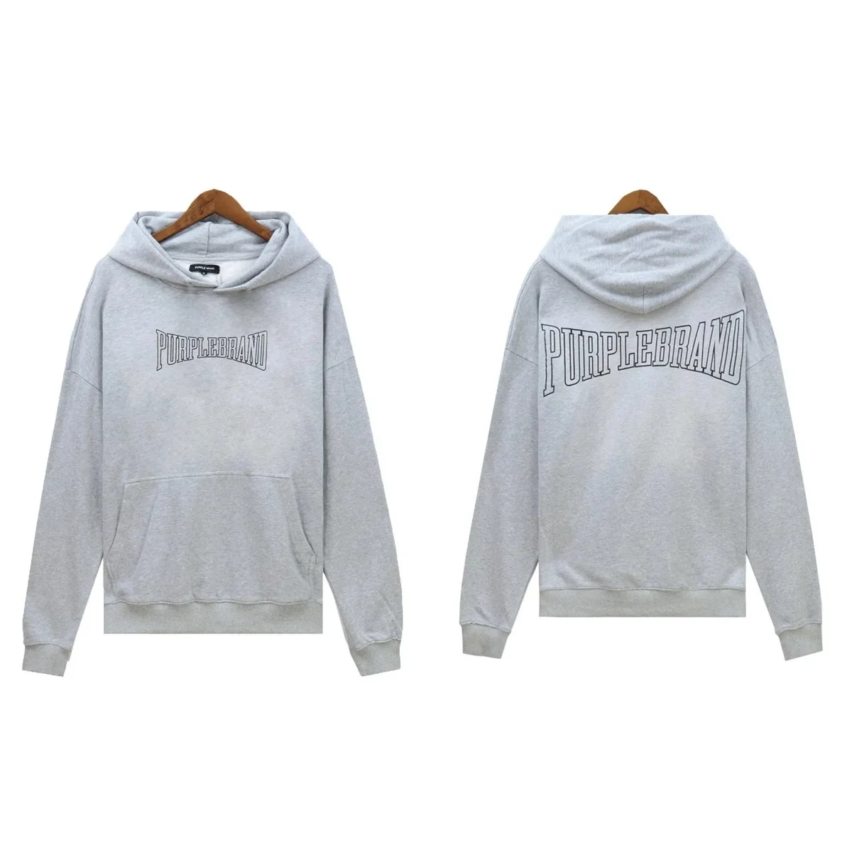 Purple Brand P001 Grey Hoodie