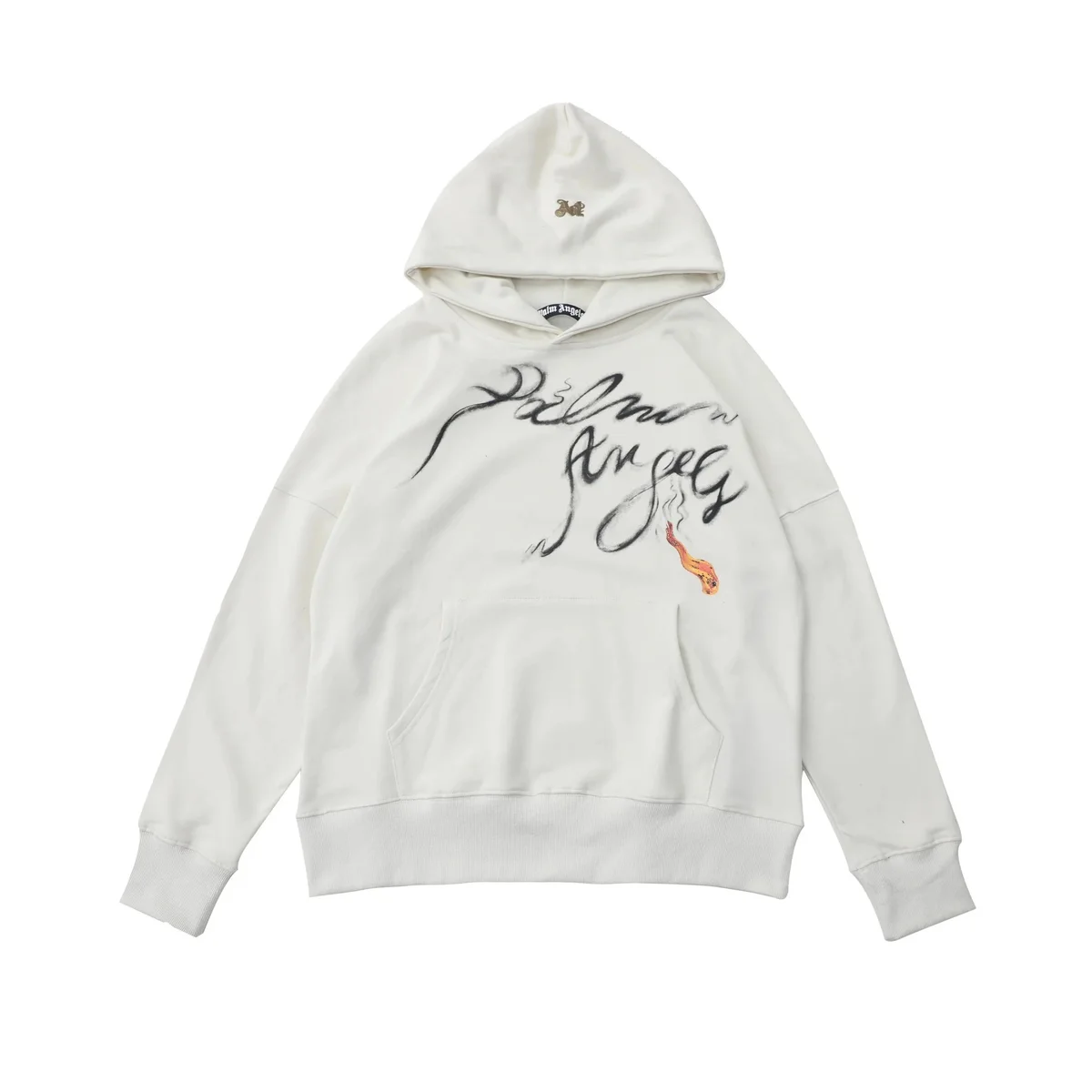 Palm Angels Life is Palm White Hoodie