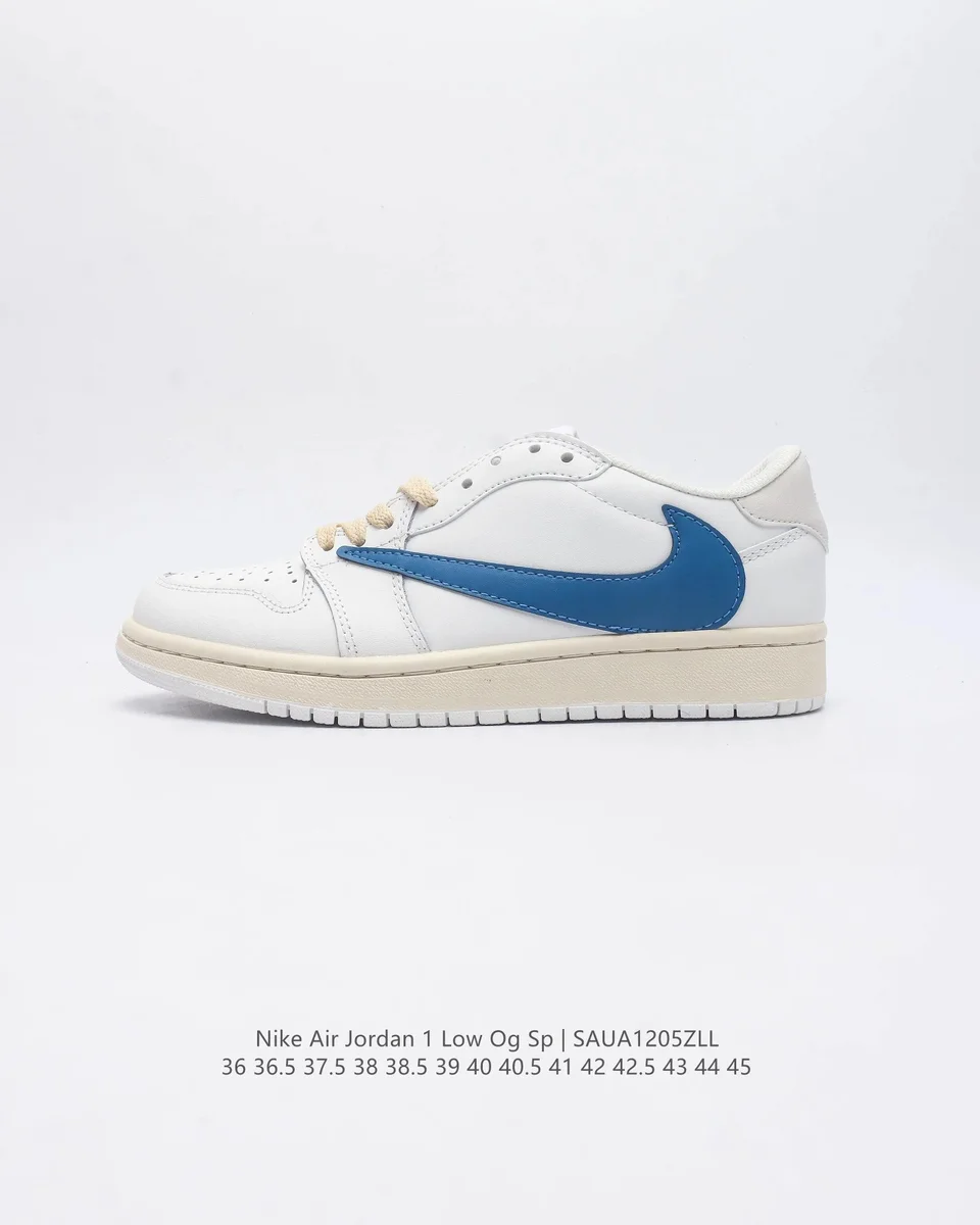 Nike Air Jordan 1 Low Sail/Blue Sneakers