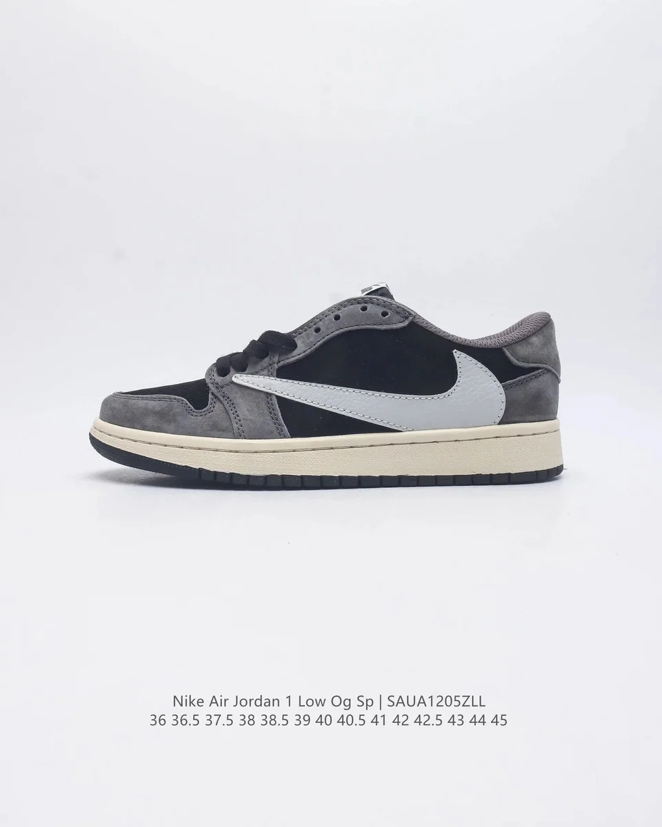 Nike Air Jordan 1 Low Black/Grey/White Sneakers