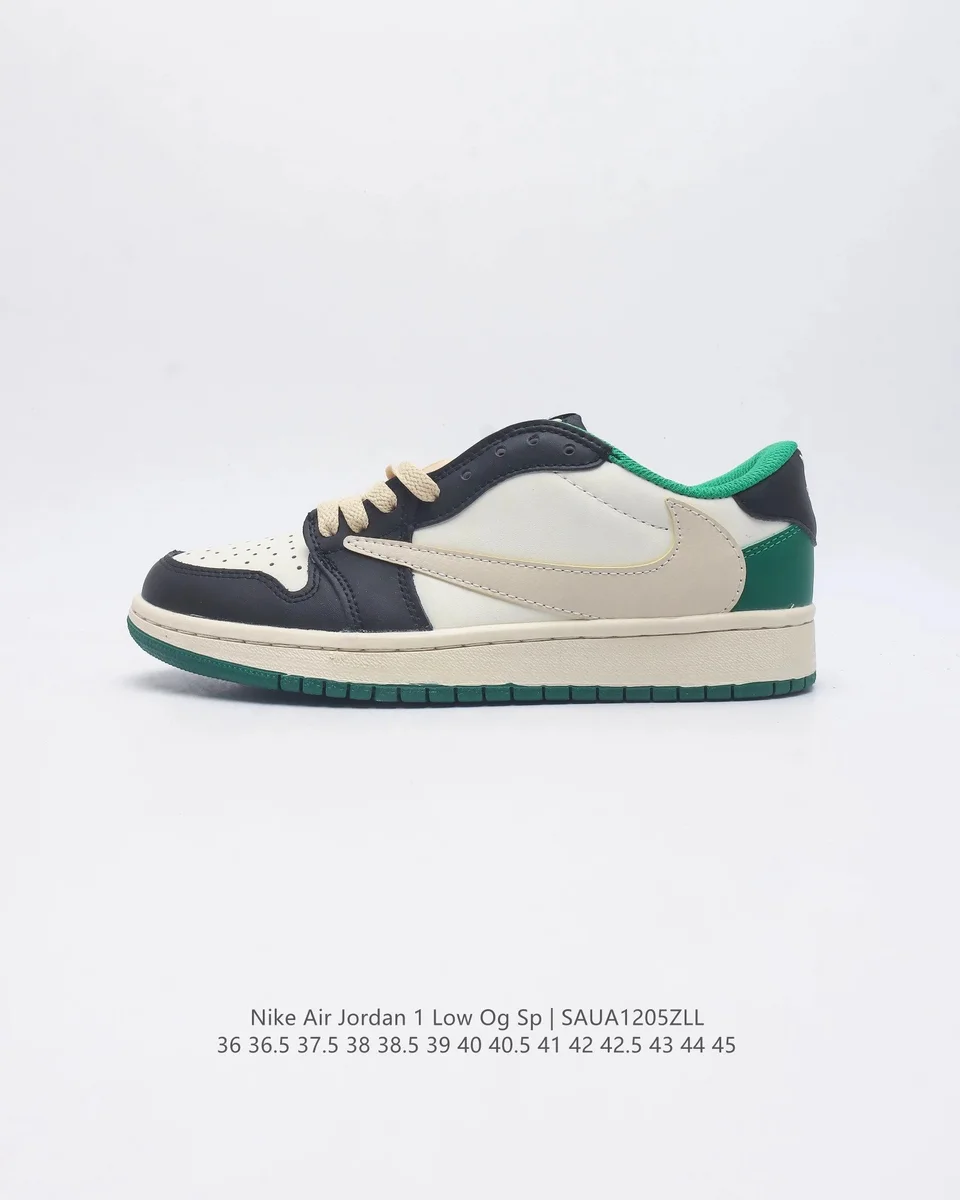 Nike Air Jordan 1 Low Sail/University Green Sneakers