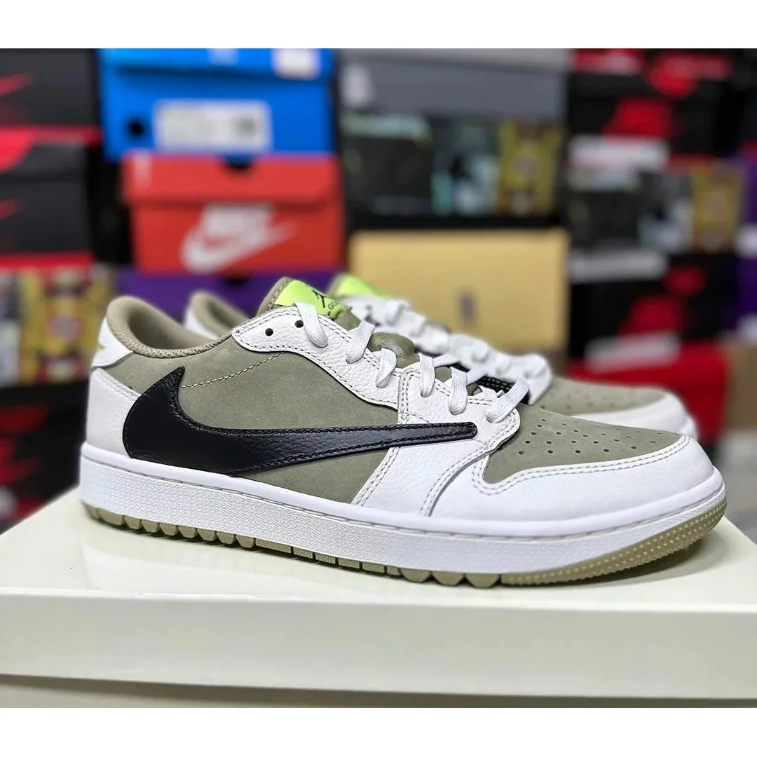 Nike Air Jordan 1 Low 'Olive Green' Sneakers