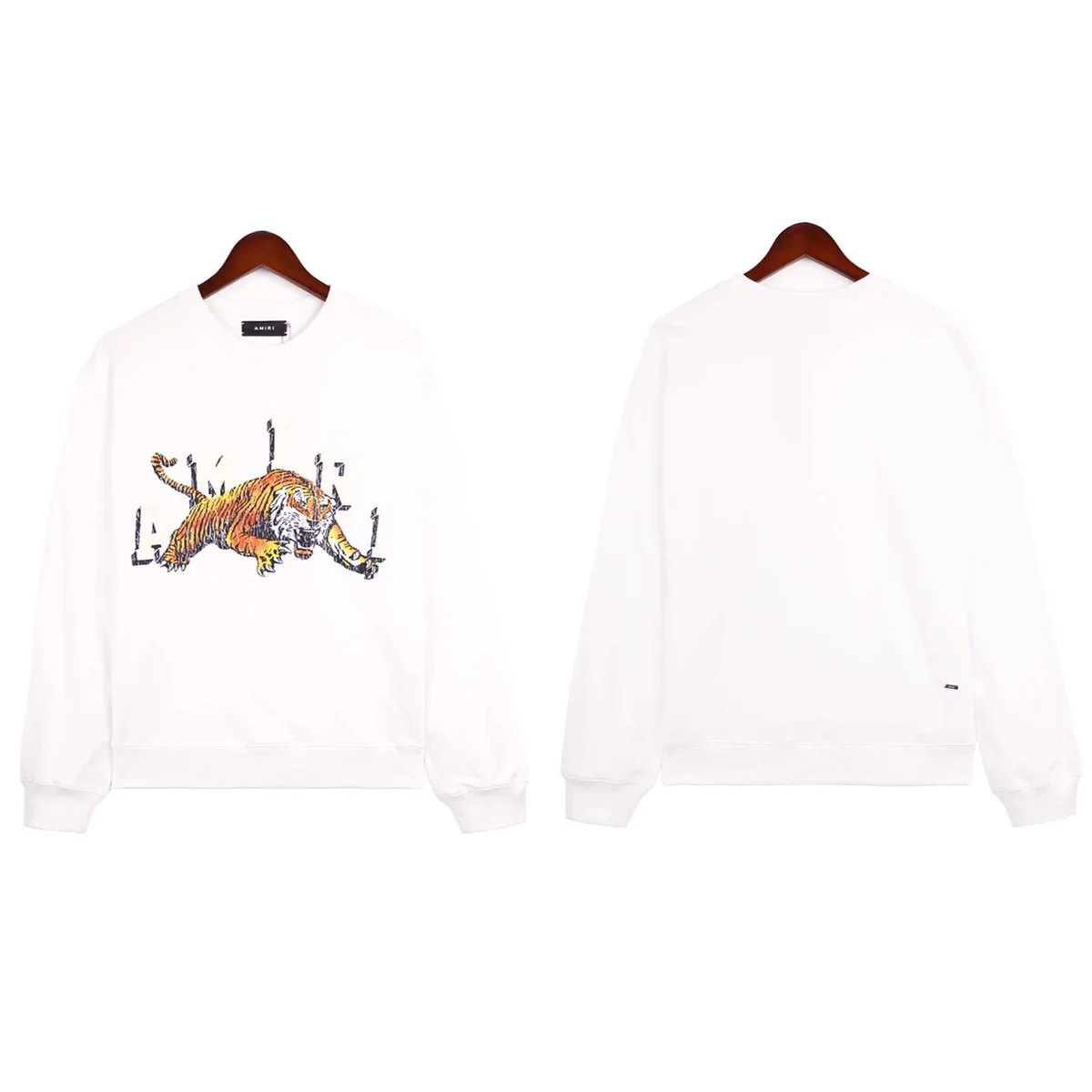 Amiri Tiger Print White Sweatshirt