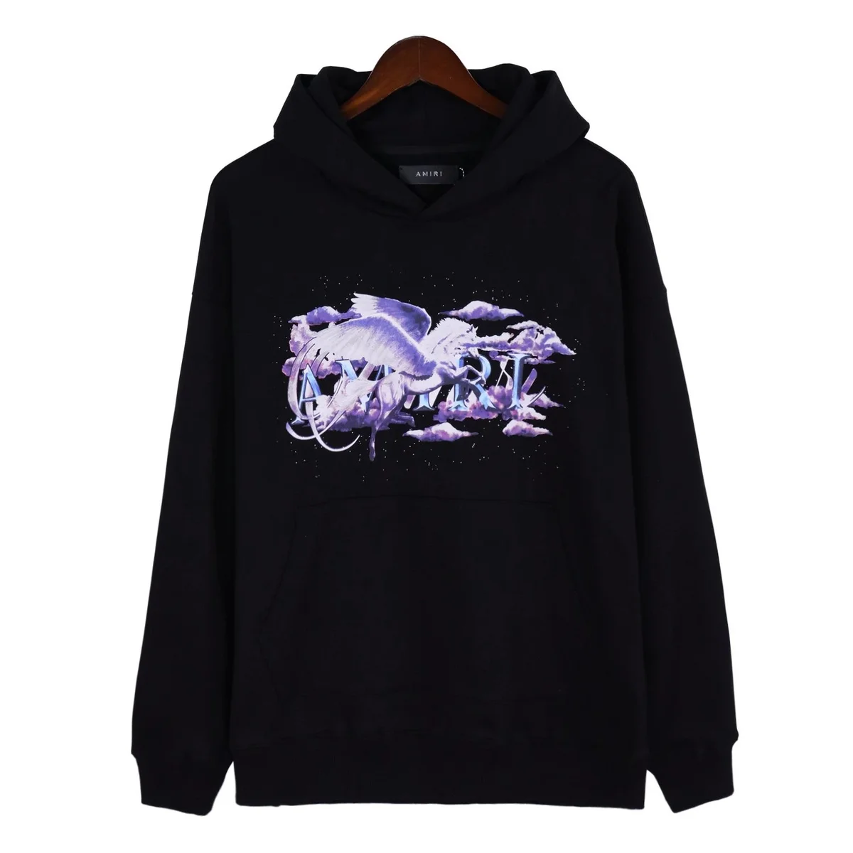 Amiri Pegasus Hoodie Black Streetwear