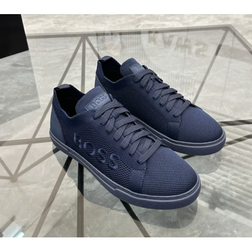Hugo Boss Dark Blue Knit Sneakers