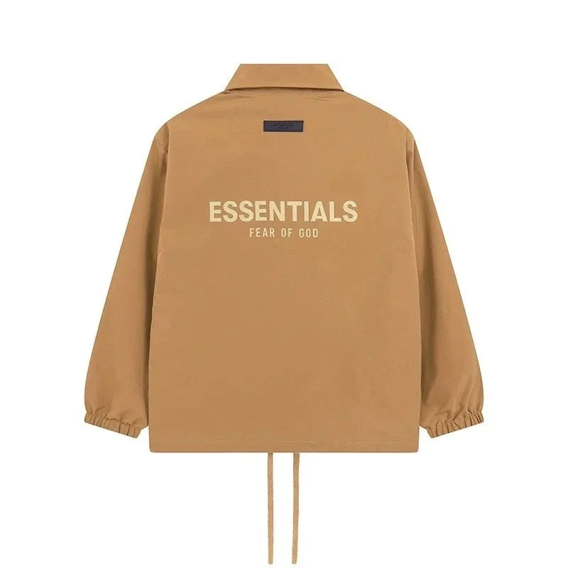 Fear of God Essentials Coach Jacket Camel