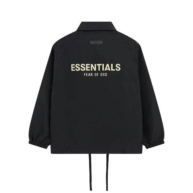 Fear of God Essentials Black Coach Jacket