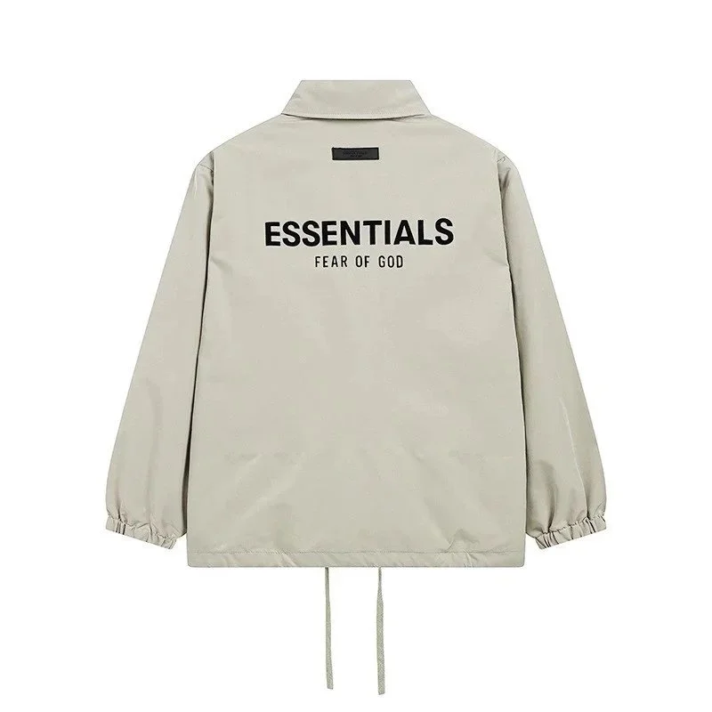 Fear of God Essentials Beige Coach Jacket