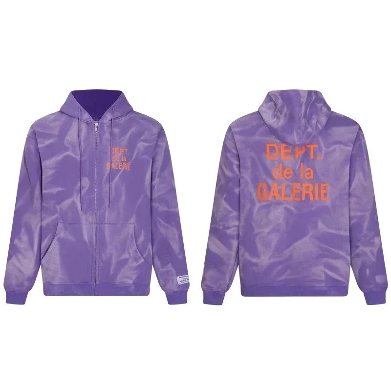 Gallery Dept. Dept De La Galerie Purple Tie-Dye Zip-Up Hoodie