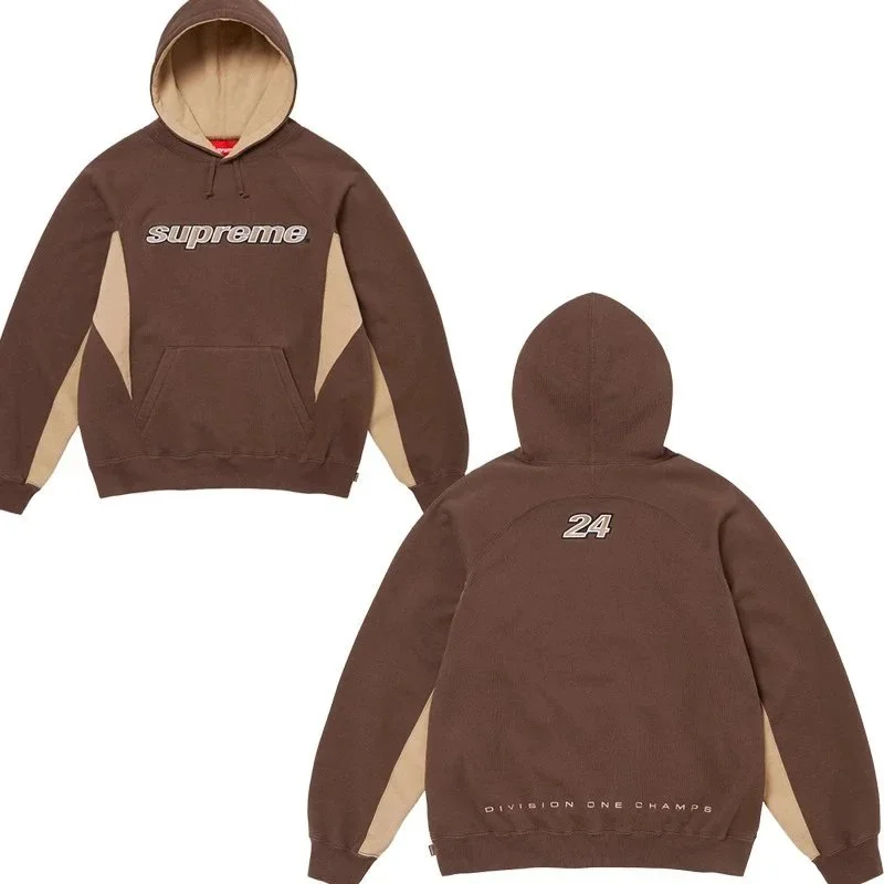 Supreme Division One Champs Brown Beige Hoodie