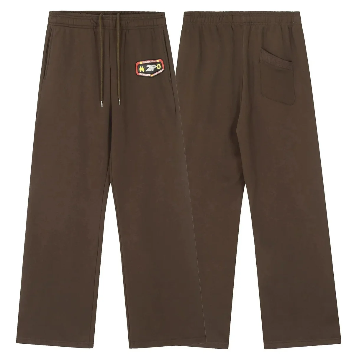 Unisex Brown 'Style 28' Fleece Pants