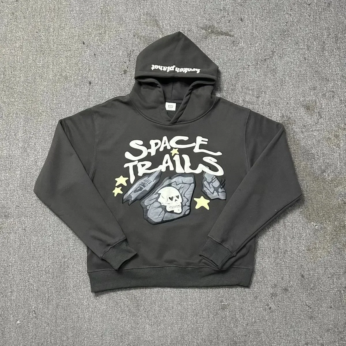 Broken Planet Space Trails Hoodie [加绒] Black Sweatshirt