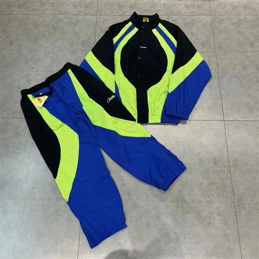 Colorful Tracksuit Set - Blue/Yellow/Black