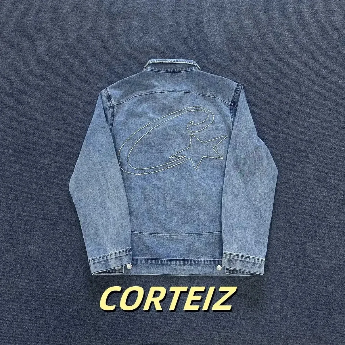 Corteiz RTW Denim Jacket Blue