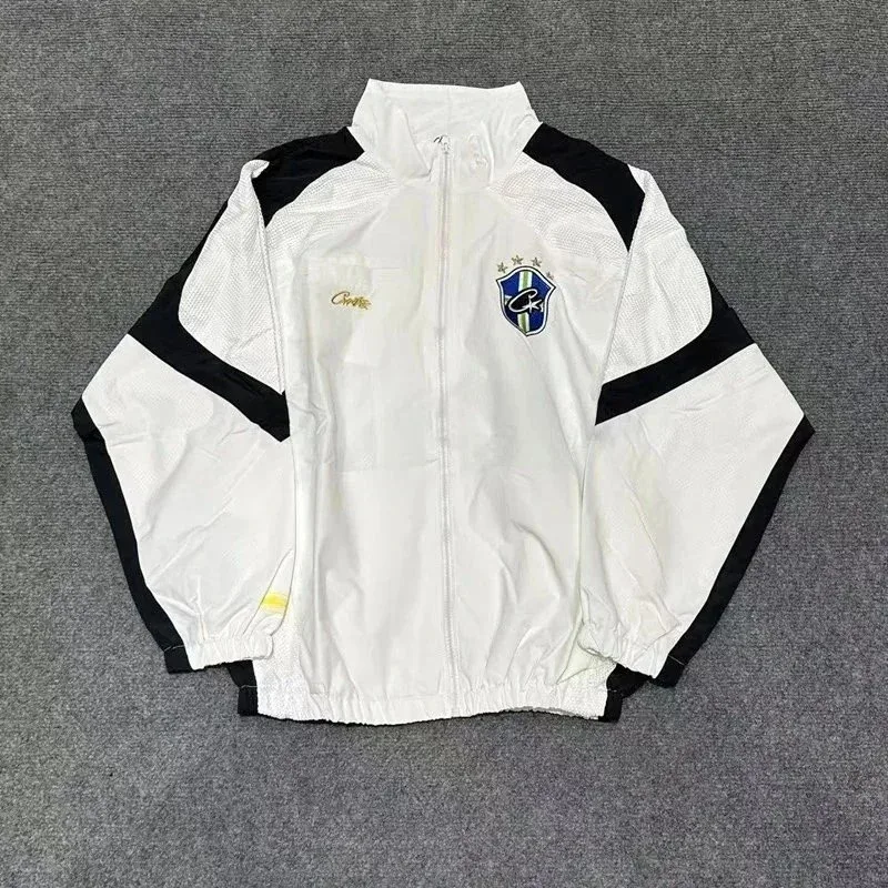White & Black Sports Jacket Track Top
